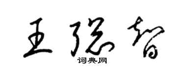 梁錦英王聰智草書個性簽名怎么寫