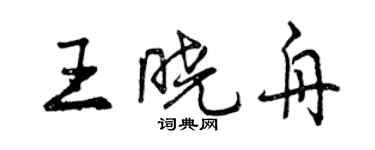 曾慶福王曉舟行書個性簽名怎么寫
