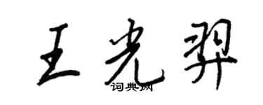 王正良王光羿行書個性簽名怎么寫