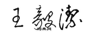 駱恆光王毅潔草書個性簽名怎么寫