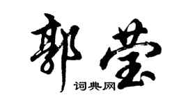 胡問遂郭瑩行書個性簽名怎么寫