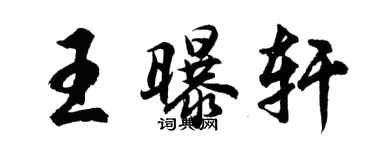 胡問遂王曝軒行書個性簽名怎么寫