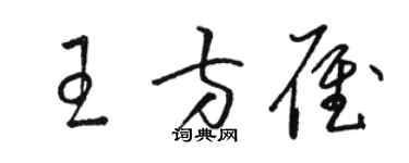 駱恆光王方雁草書個性簽名怎么寫