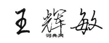 駱恆光王輝敏行書個性簽名怎么寫