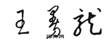 駱恆光王曼龍草書個性簽名怎么寫