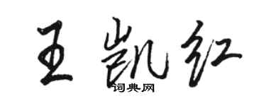 駱恆光王凱紅行書個性簽名怎么寫