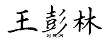丁謙王彭林楷書個性簽名怎么寫