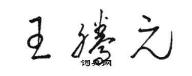 駱恆光王騰元草書個性簽名怎么寫