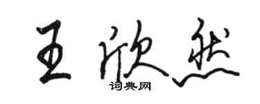 駱恆光王欣然行書個性簽名怎么寫