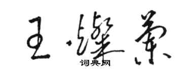 駱恆光王燦蘭草書個性簽名怎么寫