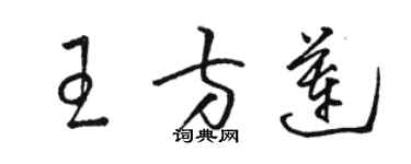 駱恆光王方蓮草書個性簽名怎么寫