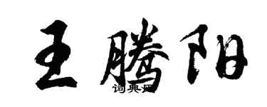 胡問遂王騰陽行書個性簽名怎么寫