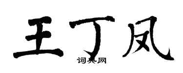 翁闓運王丁鳳楷書個性簽名怎么寫