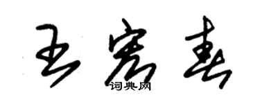 朱錫榮王宏春草書個性簽名怎么寫