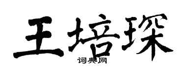 翁闓運王培琛楷書個性簽名怎么寫