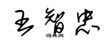 朱錫榮王智忠草書個性簽名怎么寫