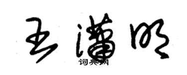 朱錫榮王瀟明草書個性簽名怎么寫