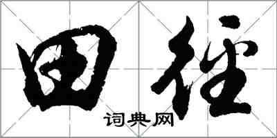 胡問遂田逕行書怎么寫