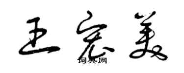 曾慶福王宏美草書個性簽名怎么寫