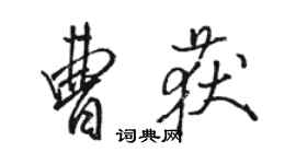 駱恆光曹獲行書個性簽名怎么寫
