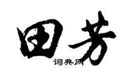 胡問遂田芳行書個性簽名怎么寫