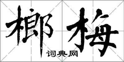 翁闓運榔梅楷書怎么寫