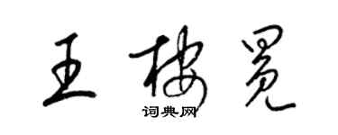 梁錦英王桉冕草書個性簽名怎么寫