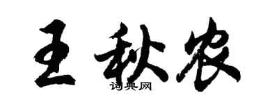 胡問遂王秋農行書個性簽名怎么寫