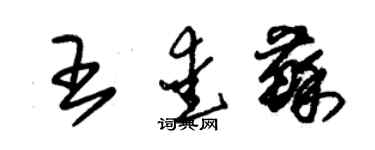 朱錫榮王愛蘇草書個性簽名怎么寫