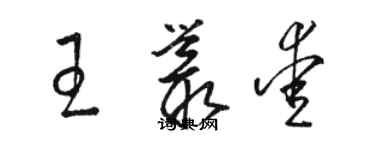 駱恆光王叢愛草書個性簽名怎么寫