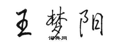 駱恆光王夢陽行書個性簽名怎么寫