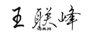 駱恆光王聯峰行書個性簽名怎么寫