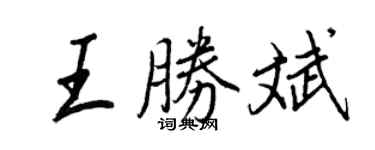 王正良王勝斌行書個性簽名怎么寫