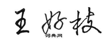 駱恆光王好枝行書個性簽名怎么寫