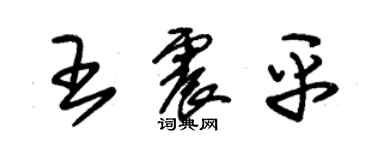 朱錫榮王震平草書個性簽名怎么寫