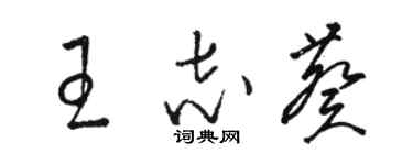 駱恆光王志葵草書個性簽名怎么寫