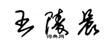 朱錫榮王陵晨草書個性簽名怎么寫