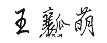 駱恆光王瓤萌行書個性簽名怎么寫