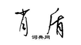 梁錦英肖盾草書個性簽名怎么寫