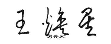 駱恆光王煥星草書個性簽名怎么寫