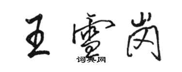 駱恆光王雪崗行書個性簽名怎么寫