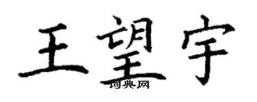 丁謙王望宇楷書個性簽名怎么寫