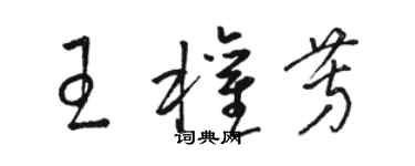 駱恆光王權芳草書個性簽名怎么寫