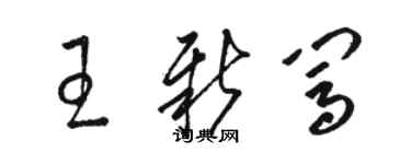 駱恆光王新闖草書個性簽名怎么寫