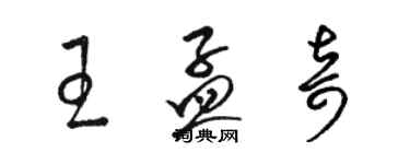 駱恆光王孟奇草書個性簽名怎么寫