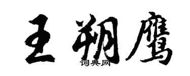 胡問遂王朔鷹行書個性簽名怎么寫