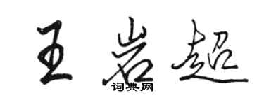 駱恆光王岩超行書個性簽名怎么寫