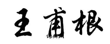 胡問遂王甫根行書個性簽名怎么寫