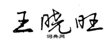 曾慶福王曉旺行書個性簽名怎么寫