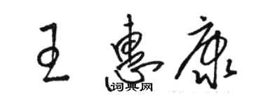 駱恆光王惠康草書個性簽名怎么寫